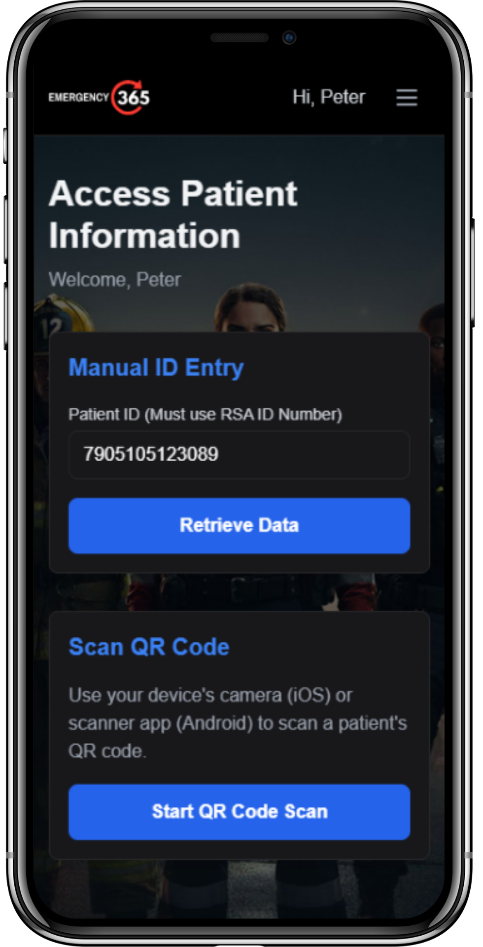 Emergency365 Mobile App for First Responders